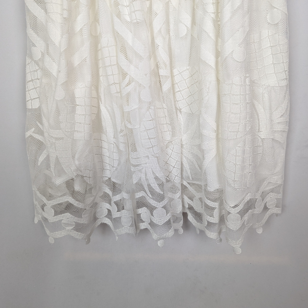 Anthropologie White Eyelet Midi Dress - Picture 11 of 14